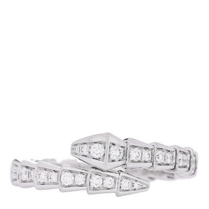 Bulgari 18K White Gold Diamond Serpenti Viper Pave Ring XXL 1 of 5