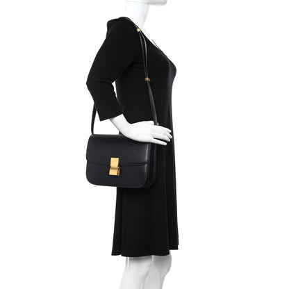 Celine Box Calfskin Medium Classic Box Flap Bag Black 2 of 11