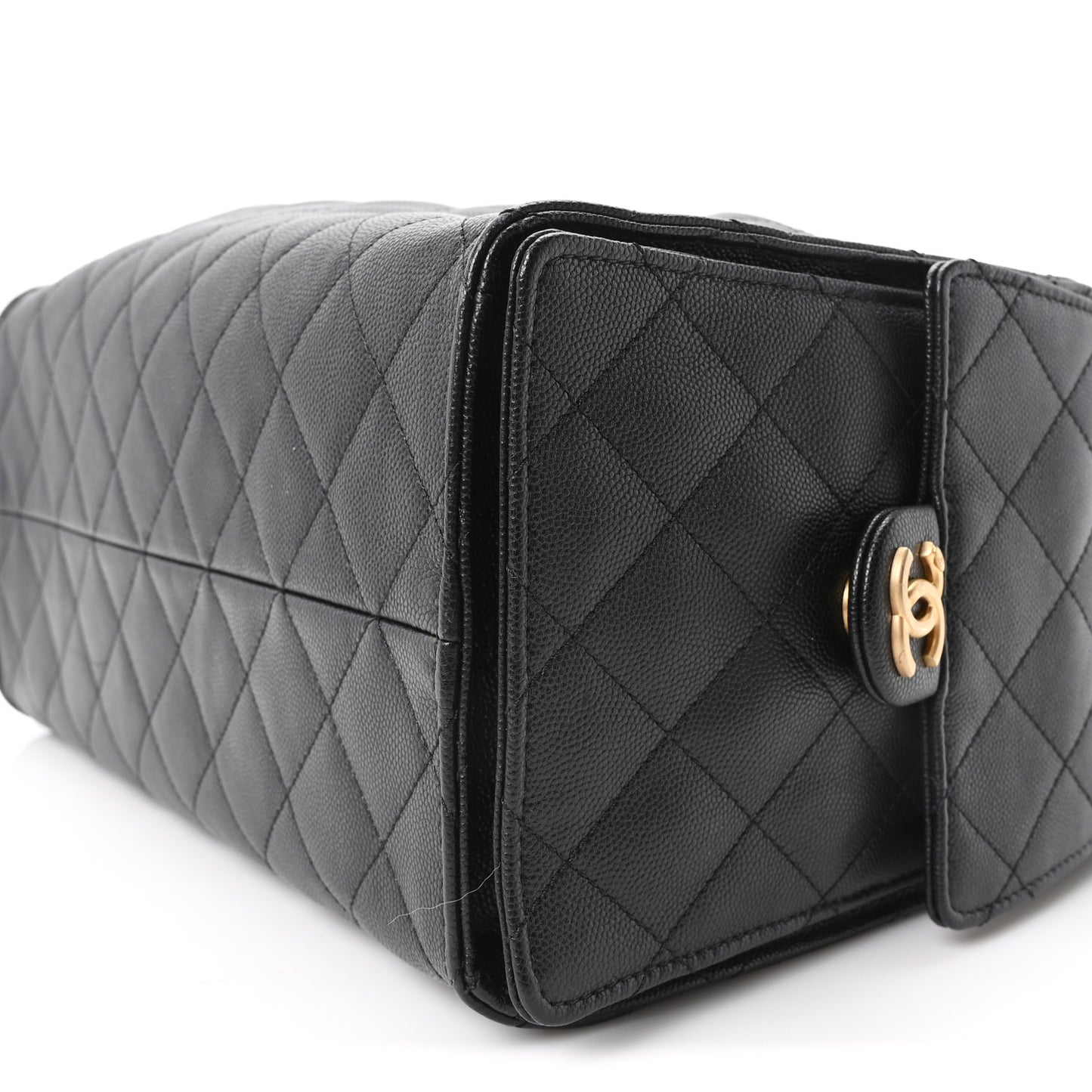 Caviar Quilted Medium Chanel 25 Handbag Black