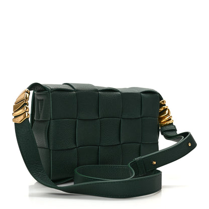 Bottega Veneta Grained Calfskin Maxi Intrecciato Cassette Crossbody Bag Raintree Green 3 of 11