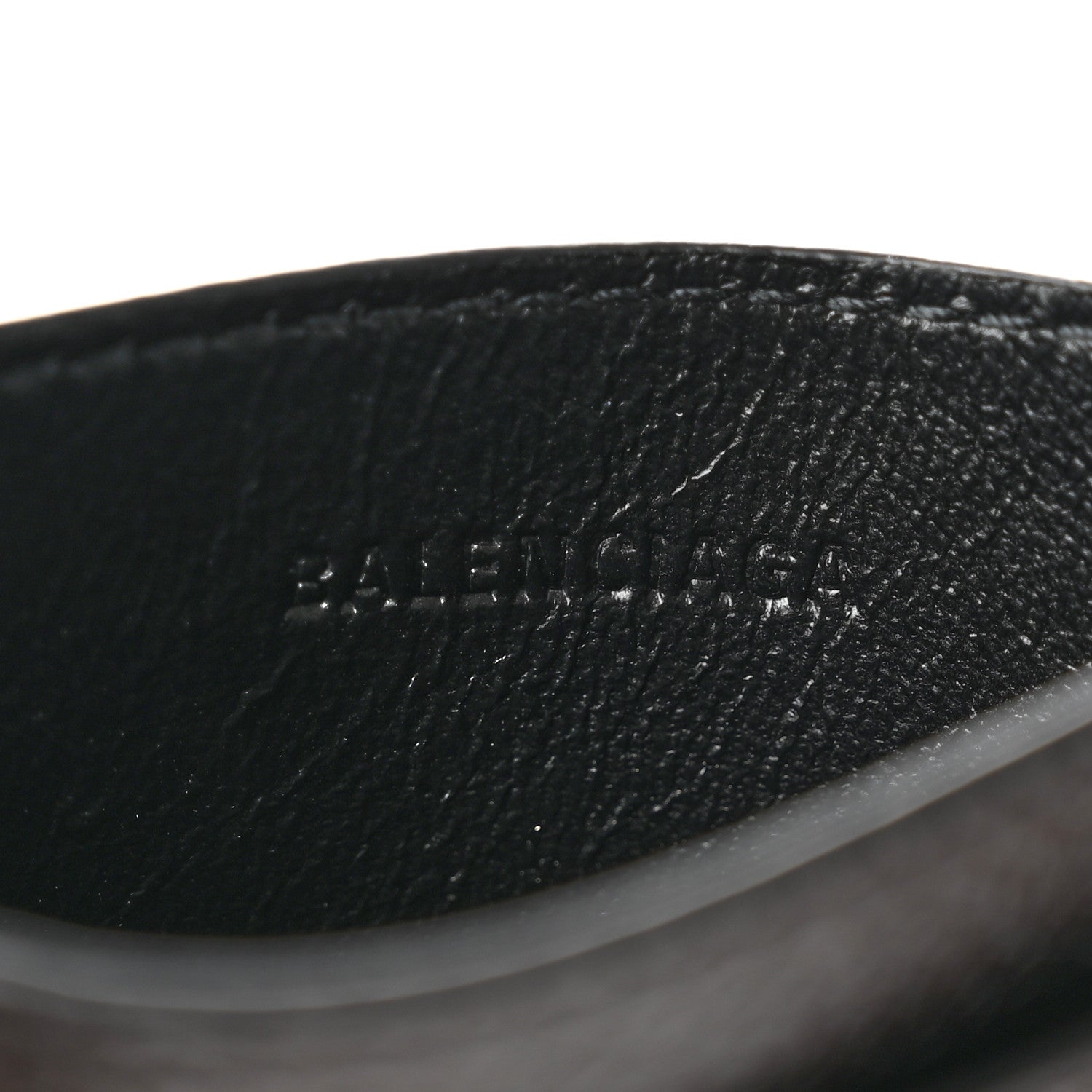 Balenciaga Calfskin City Logo Cash Card Holder Black White 6 of 7