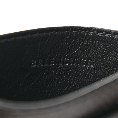 Balenciaga Calfskin City Logo Cash Card Holder Black White 6 of 7