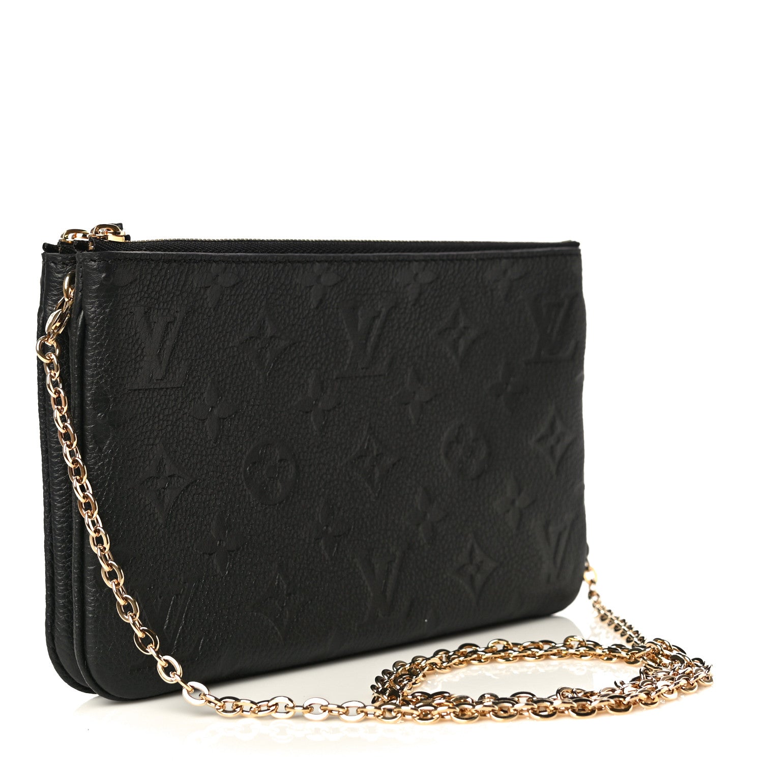 Louis Vuitton Empreinte Double Zip Pochette Black 3 of 10