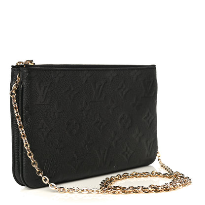 Louis Vuitton Empreinte Double Zip Pochette Black 3 of 10