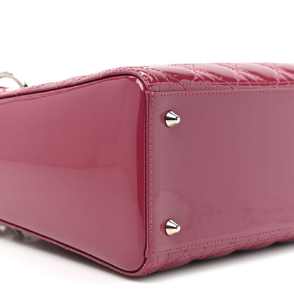 Christian Dior Patent Cannage Medium Lady Dior Dark Pink 9 of 9
