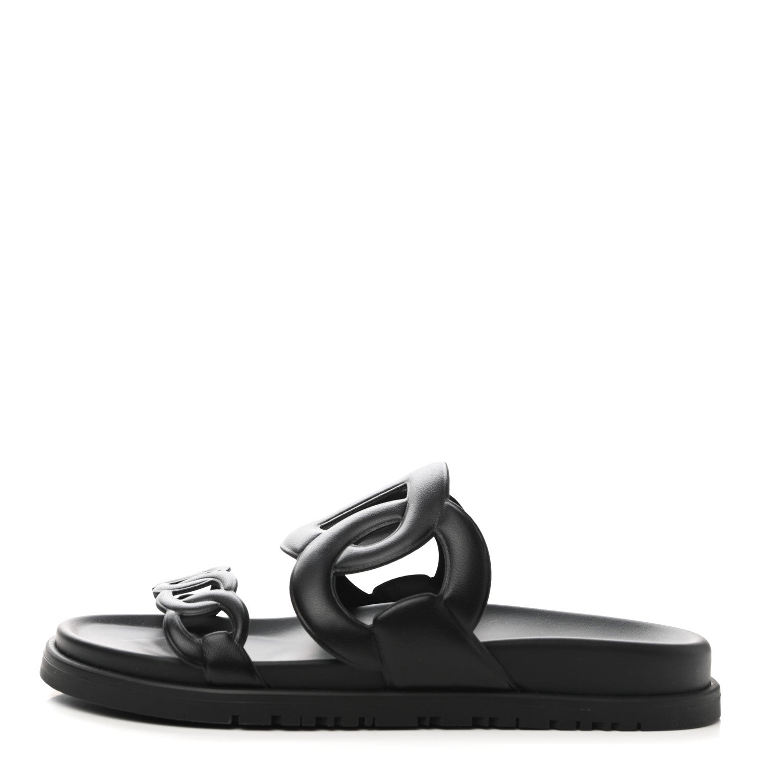 Hermes Nappa Extra Sandals 37 Black 1 of 9
