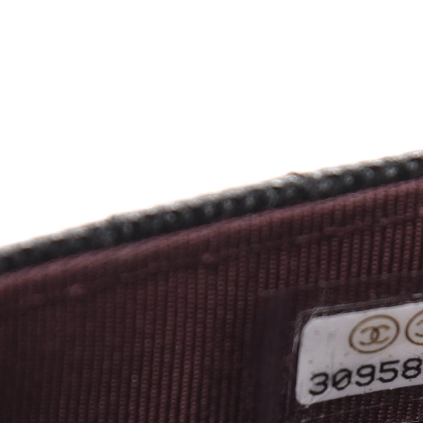 Caviar Quilted Flap Card Holder Chain Wristlet Black