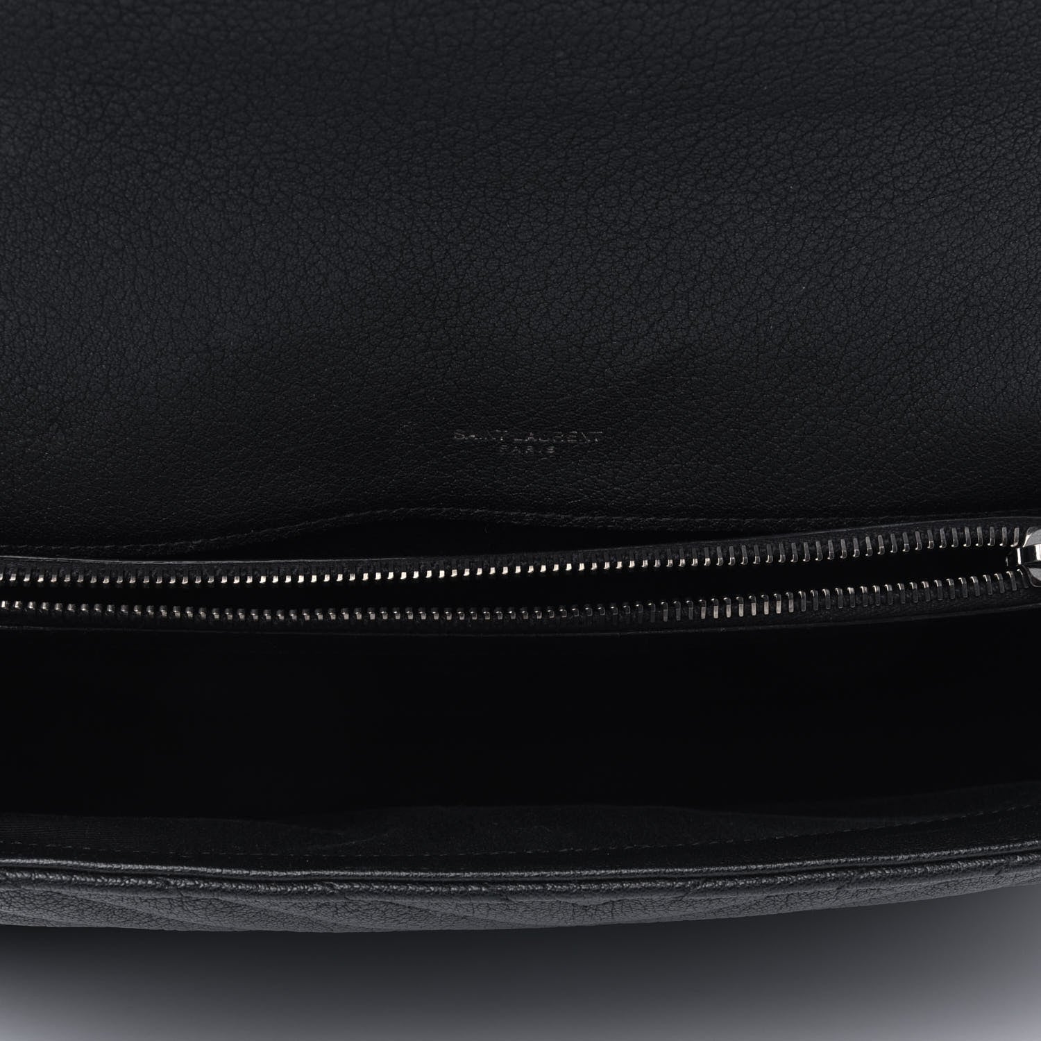 Saint Laurent Sheepskin Matelasse Chevron Monogram Large College Satchel Black 4 of 6