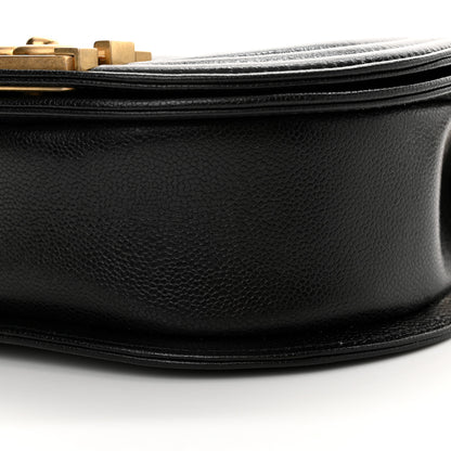 Chanel Caviar Quilted Small Boy Messenger Bag Black 10 of 12