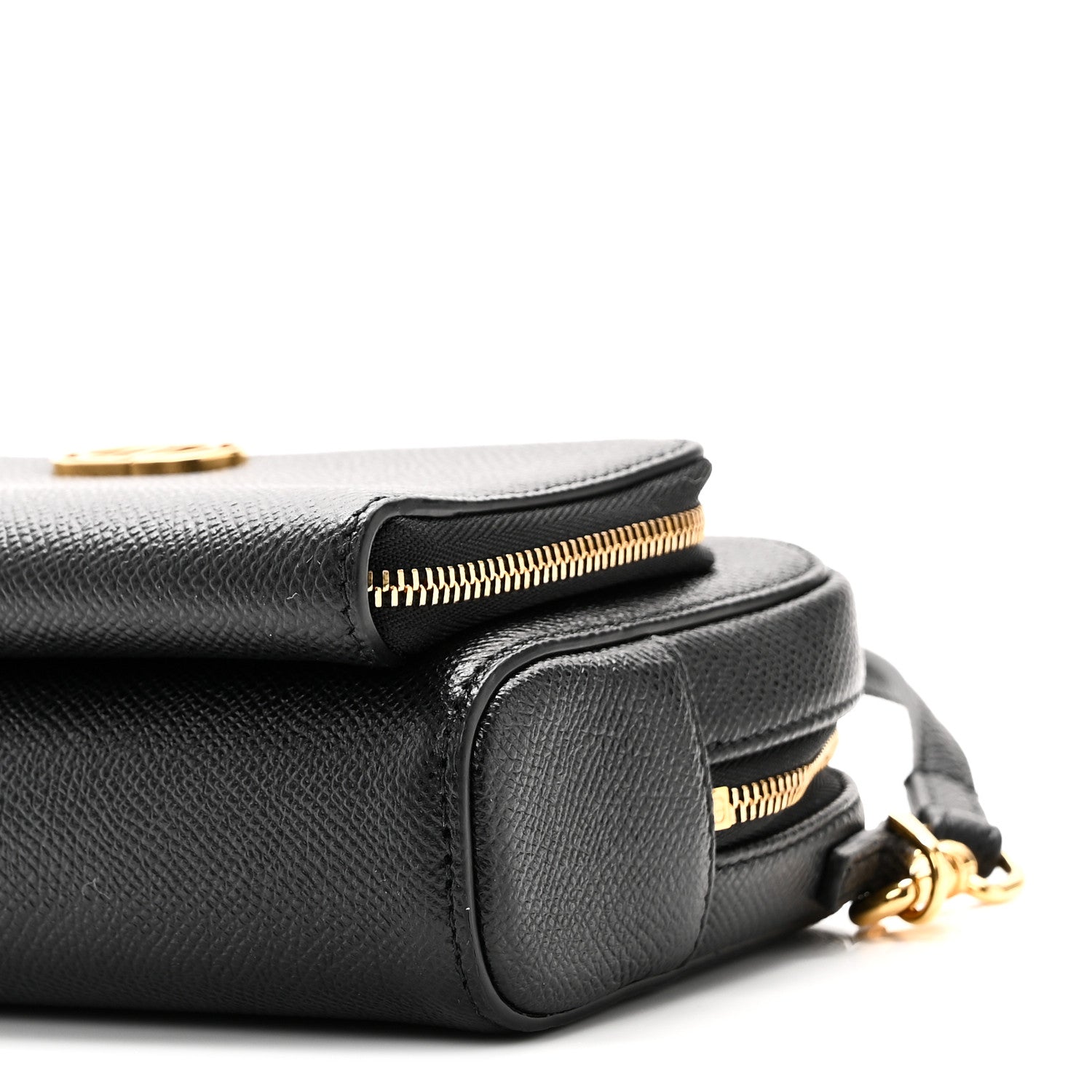 Christian Dior Grained Calfskin Caro Double Pouch Black 9 of 9
