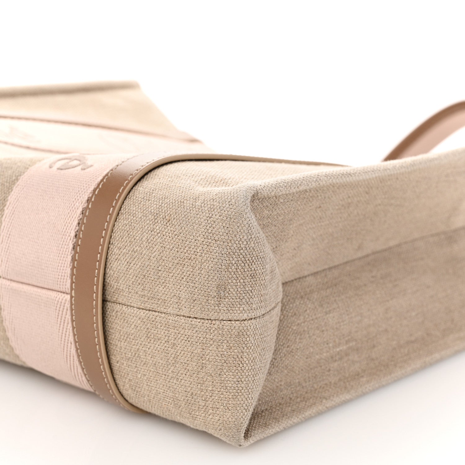 Chloe Linen Calfskin Medium Woody Ribbon Tote Blushy Beige 10 of 10