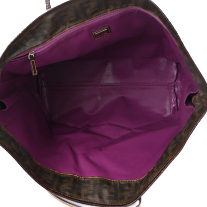Fendi Zucca Spalmati Matrioska Large Roll Tote Tobacco Black 5 of 16