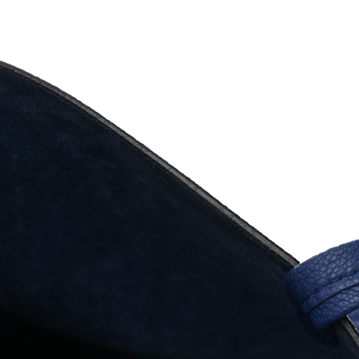 Soft Grained Calfskin Small Belt Cabas Phantom Deep Blue
