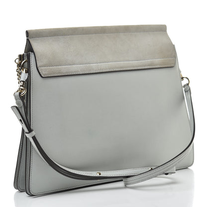 Chloe Calfskin Suede Medium Faye Shoulder Bag Airy Grey 3 of 15