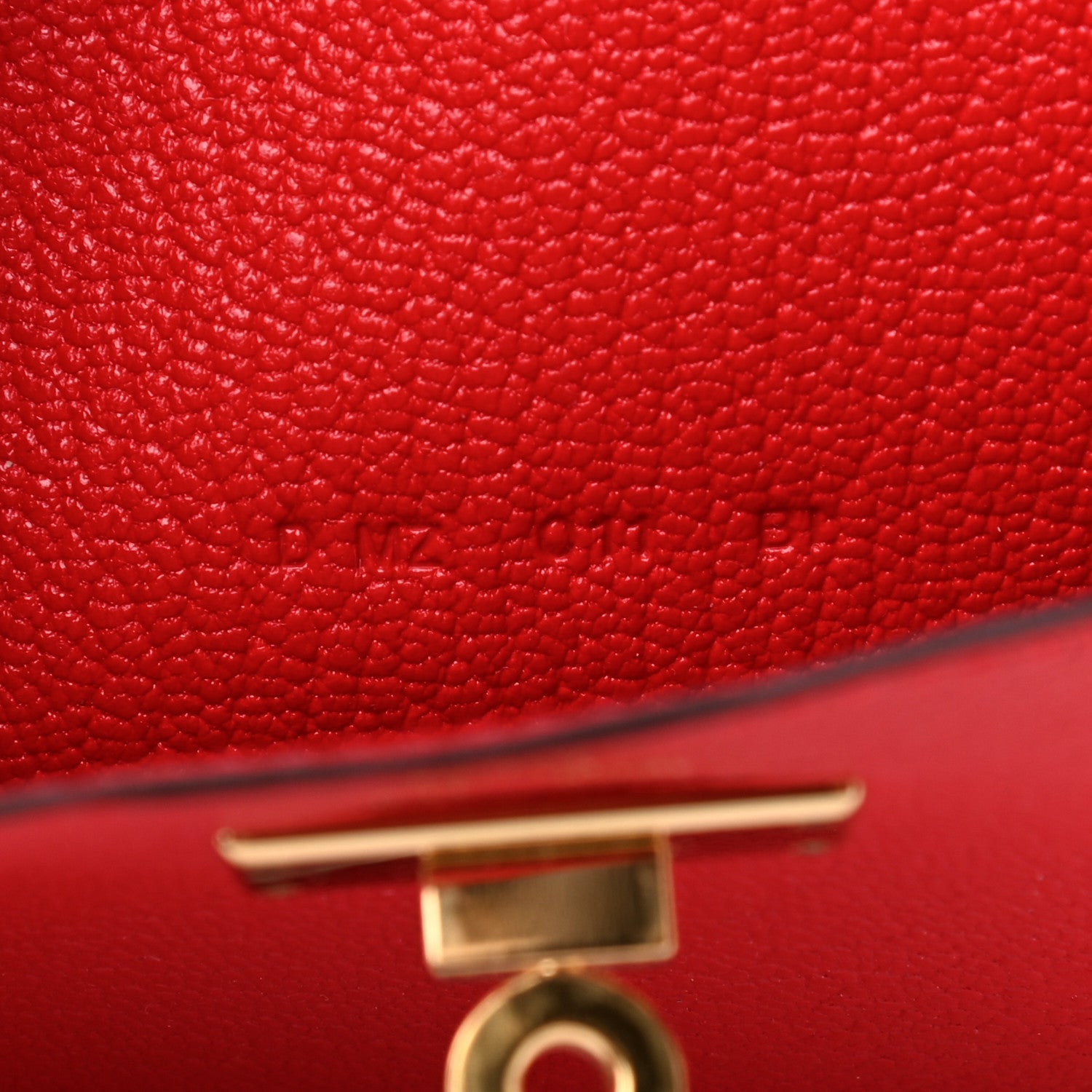 Hermes Chevre Mysore Kelly Pocket Compact Wallet Rouge de Coeur 7 of 7