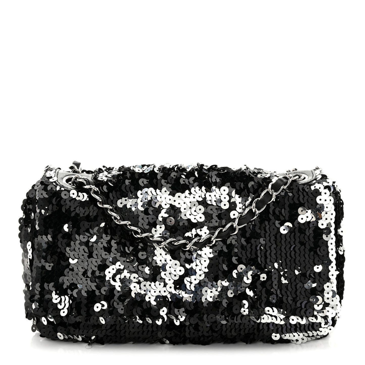 Sequin Summer Night Flap Black Silver