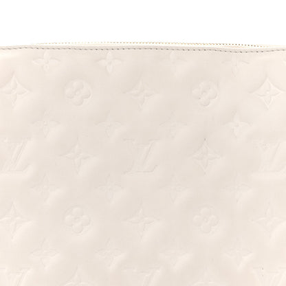 Louis Vuitton Lambskin Embossed Monogram Coussin PM Beige Cream 8 of 13