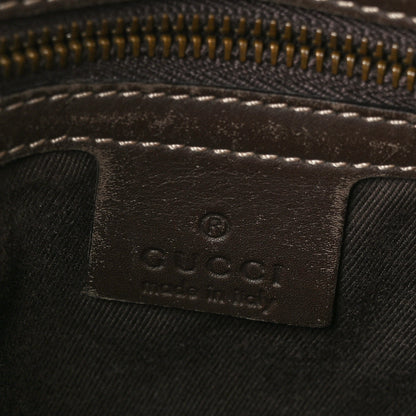 Gucci Suede Monogram Drawstring Bag Brown 6 of 10