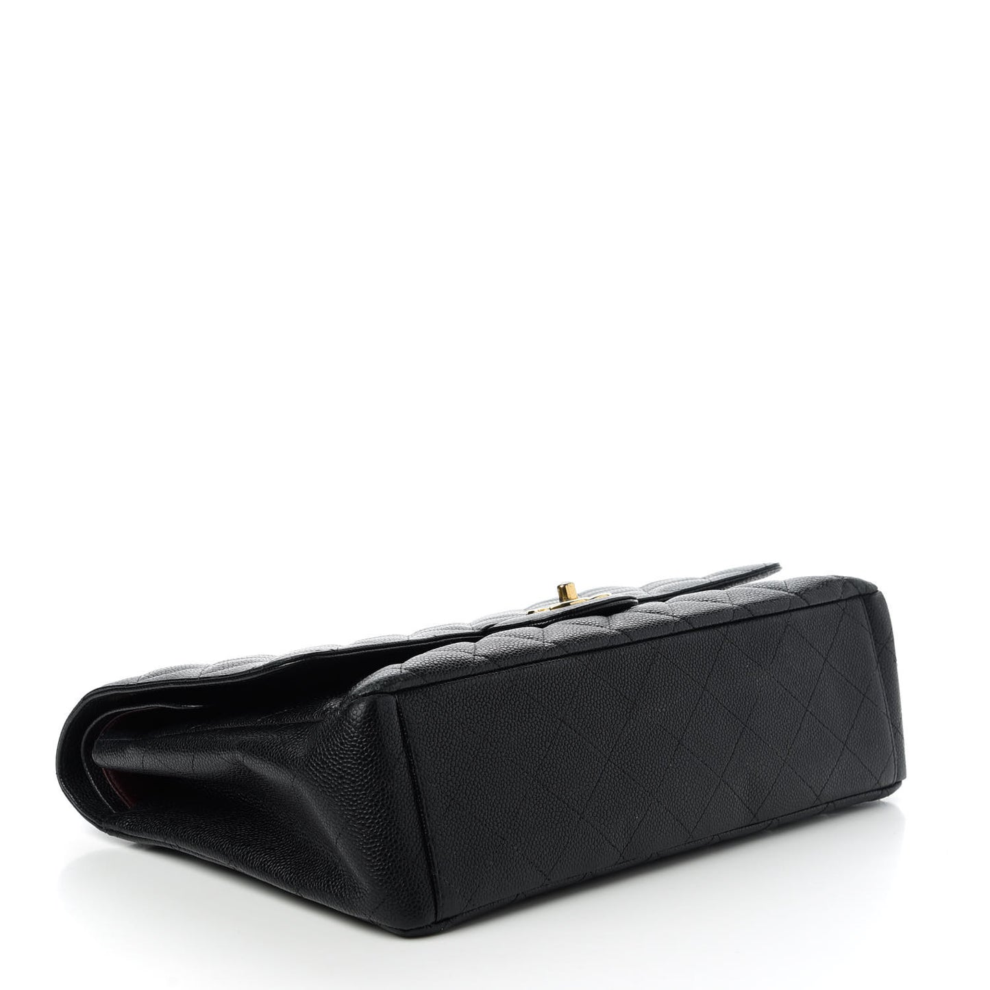 Caviar Quilted Maxi Double Flap Black