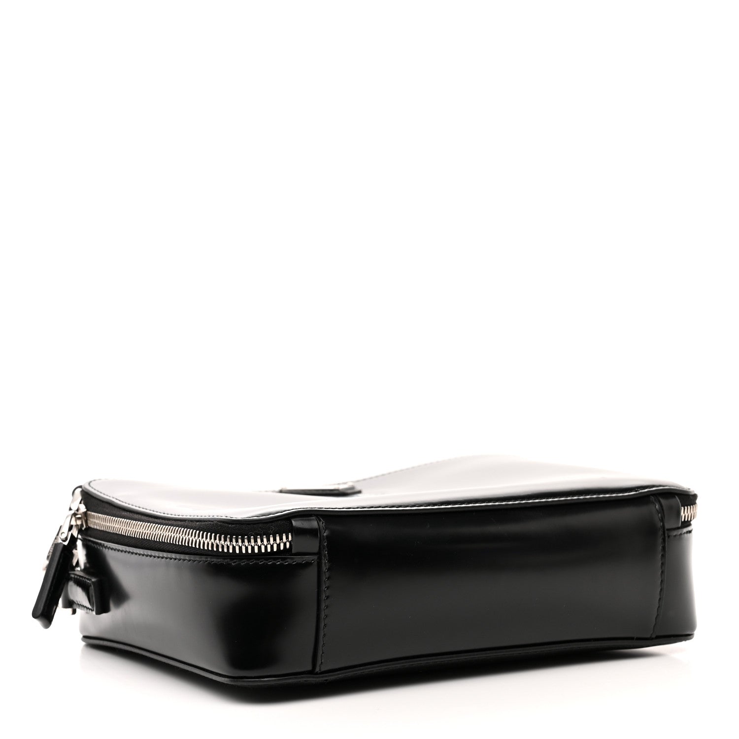 Prada Spazzolato Medium Brique Crossbody Bag Black 4 of 10