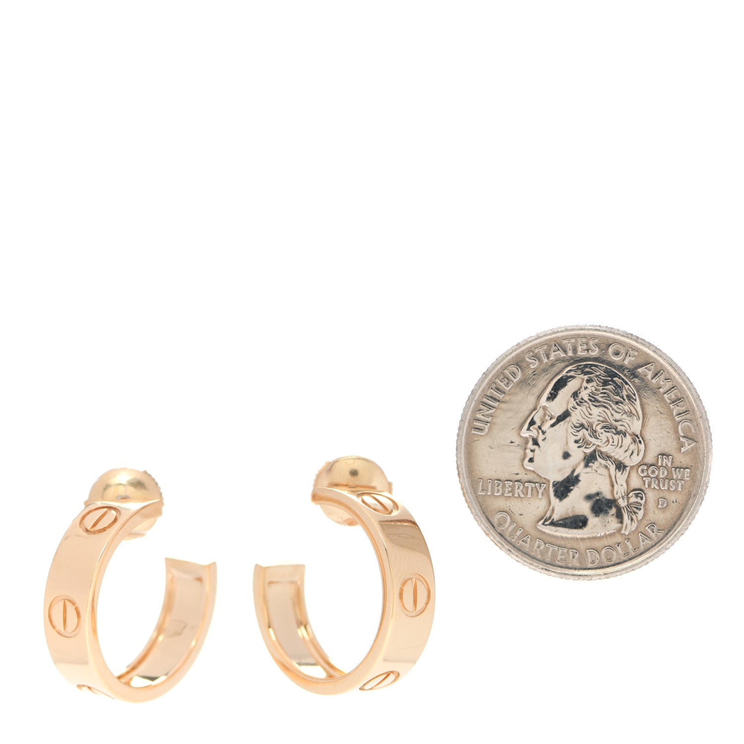 Cartier 18K Yellow Gold 5.5mm LOVE Hoop Earrings 2 of 6