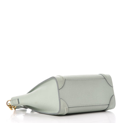 Celine Drummed Calfskin Nano Luggage Almond 4 of 18