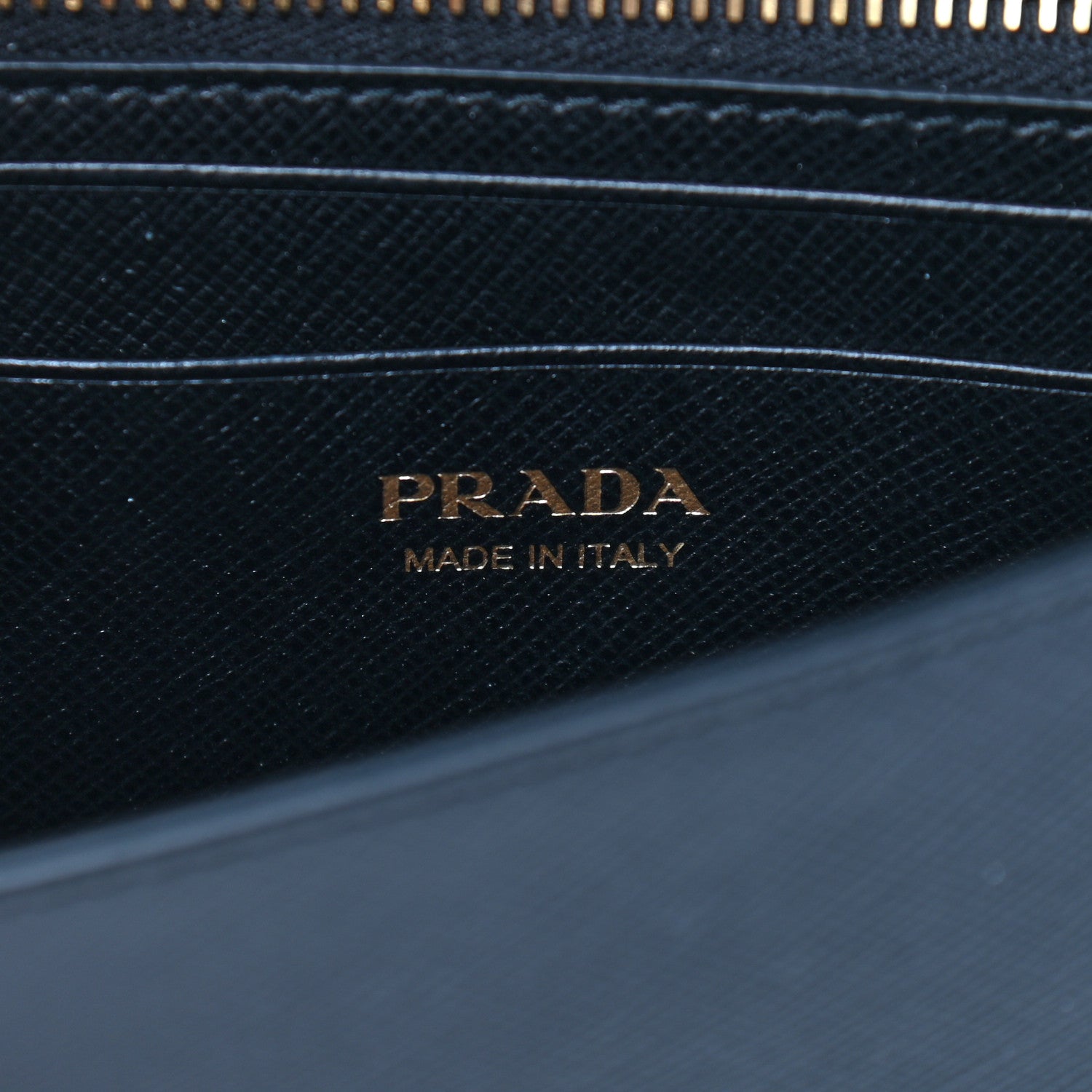Prada Saffiano Metal Oro Mini Bag Black 10 of 15