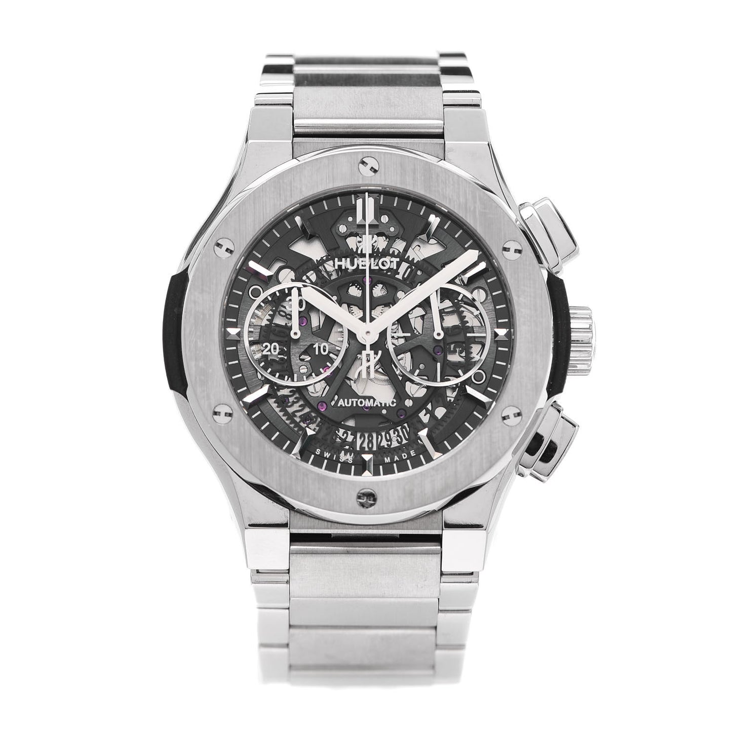 Titanium 45mm Classic Fusion Aerofusion Automatic Watch Black 528.NX.0170.NX