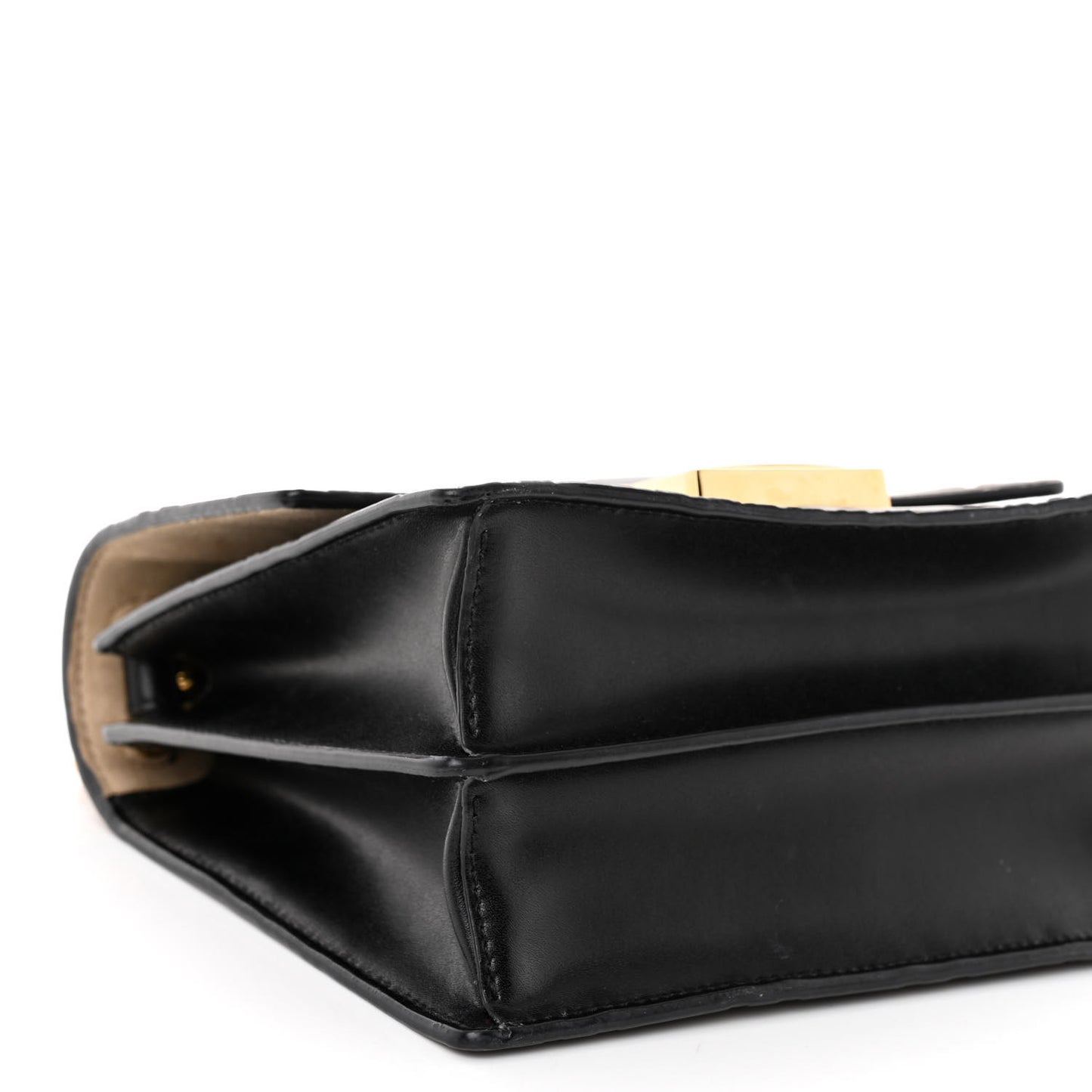 Vitello Liberty Bi-Color FF 1974 Embossed Small Kan U Shoulder Bag Maya Black