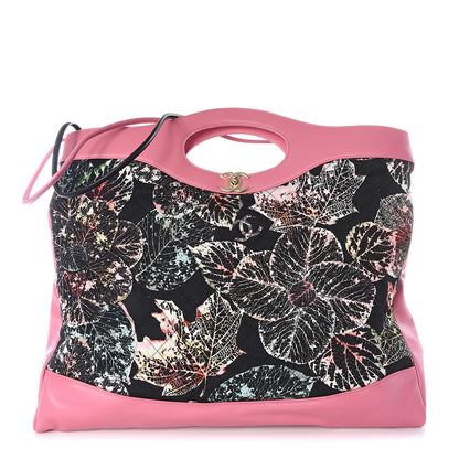 Chanel Calfskin Canvas Printed Large 31 Shopping Bag Pink 2 of 10