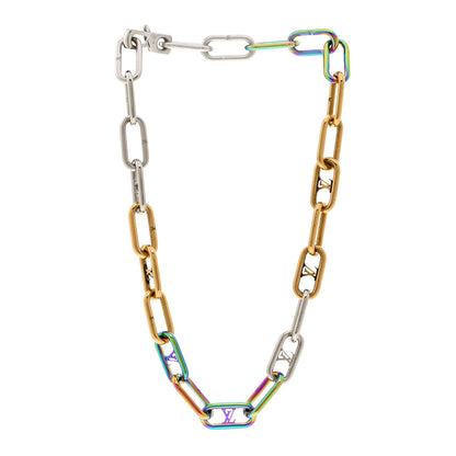 Louis Vuitton Metal My LV Chain Necklace Rainbow 3 of 4