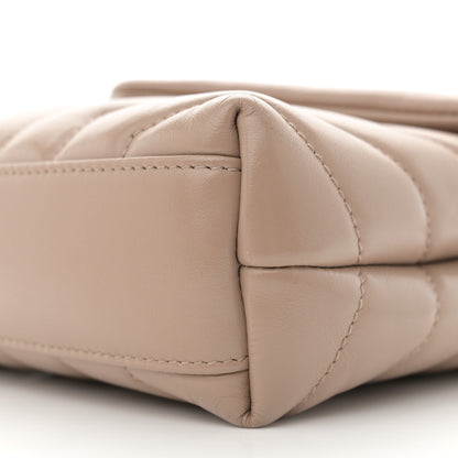 Saint Laurent Calfskin Y Quilted Monogram Toy Loulou Crossbody Bag Gold Sand 11 of 15