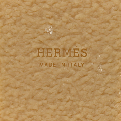 Hermes Calfskin Beechwood Earth Mules 37 White 7 of 8