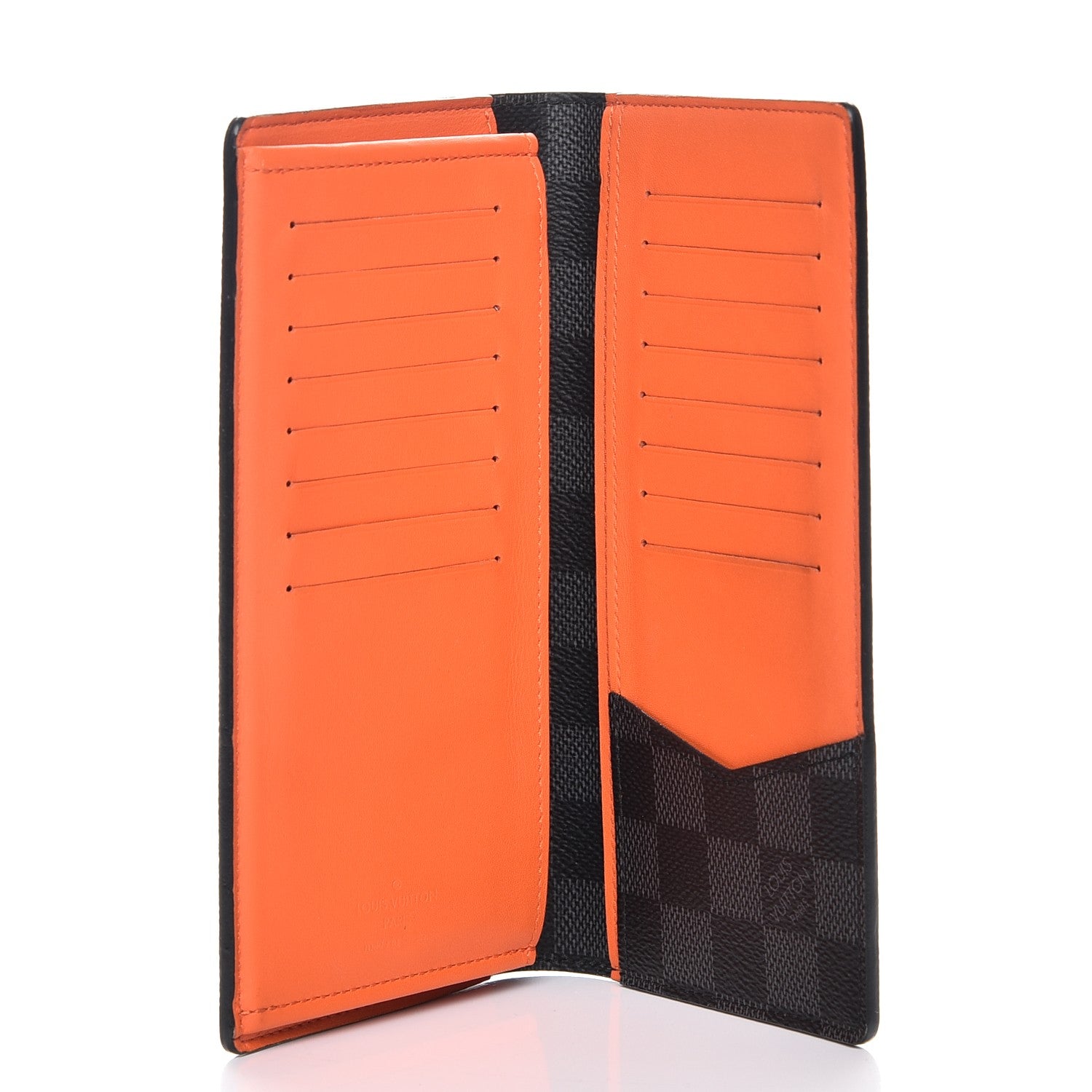Louis Vuitton Damier Graphite Stripe Brazza Wallet Orange 5 of 7