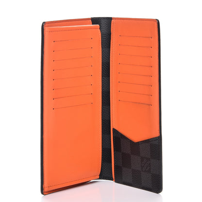 Louis Vuitton Damier Graphite Stripe Brazza Wallet Orange 5 of 7