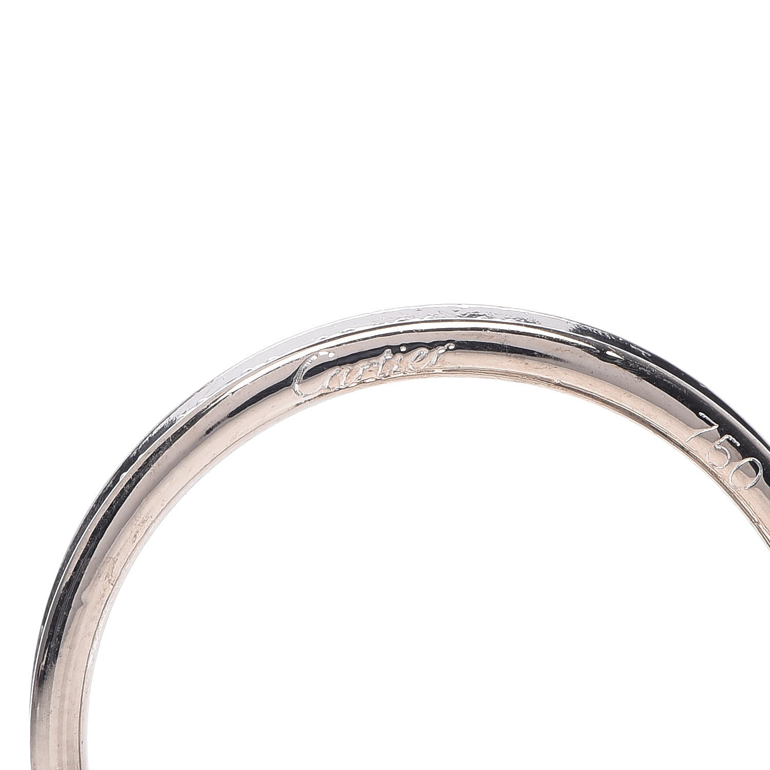 Cartier 18K White Gold Diamond Trinity Ring 53 6.25 4 of 6