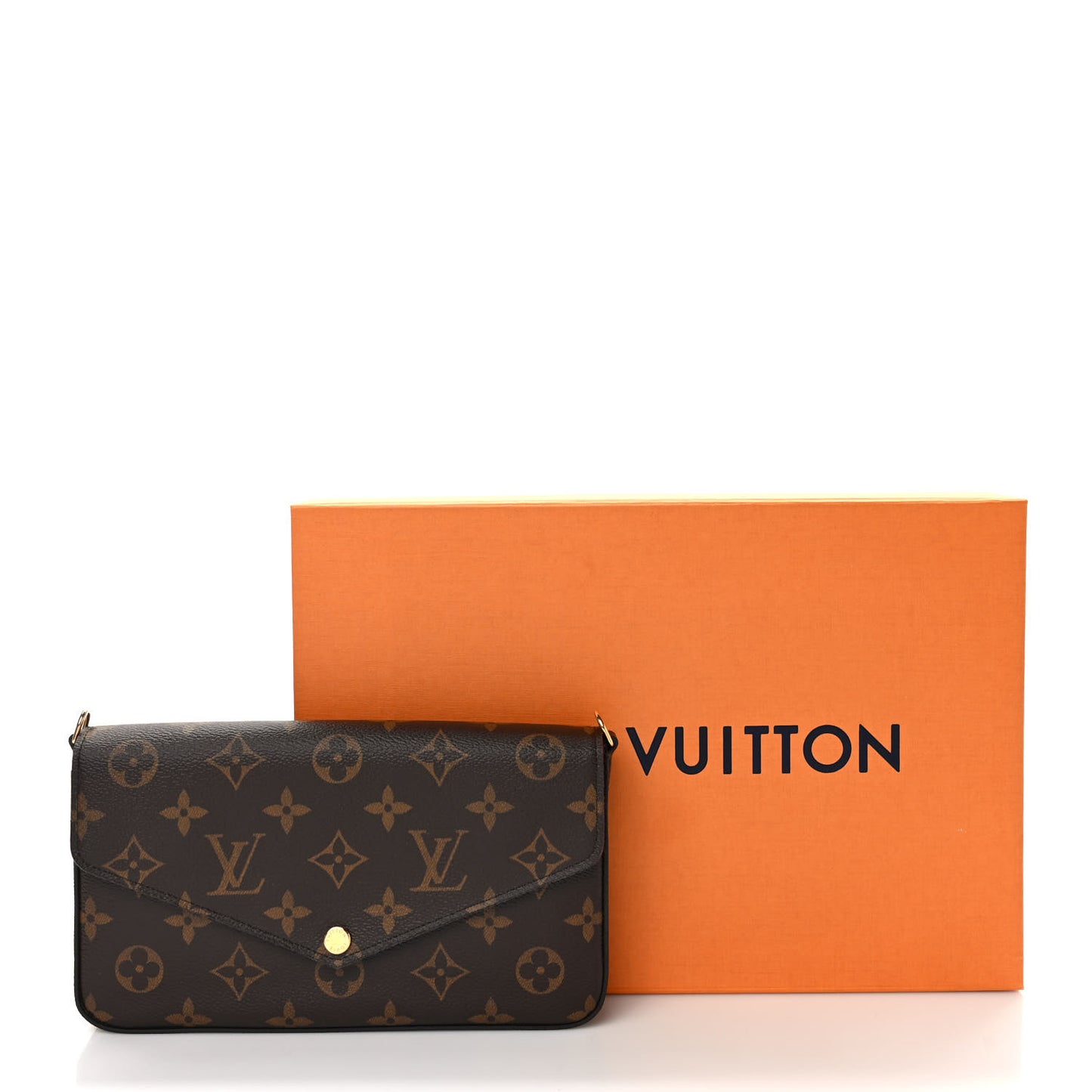 Monogram Pochette Felicie Chain Wallet Fuchsia