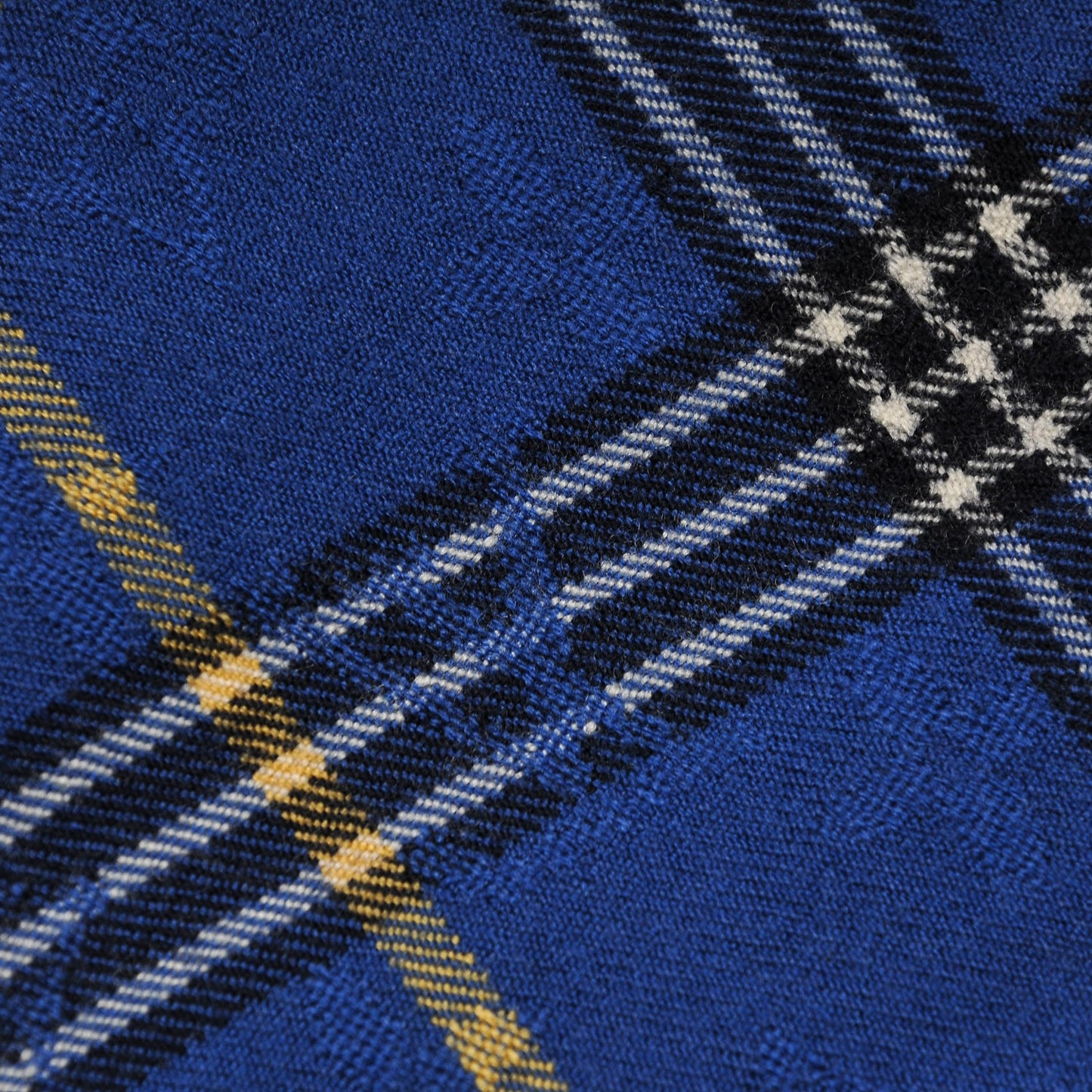 Wool Plaid Masai Tartan Shawl Blue