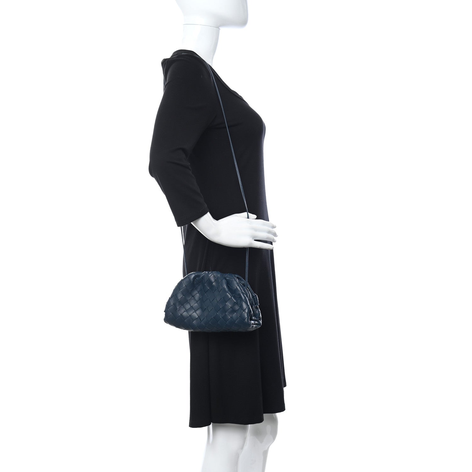 Bottega Veneta Nappa Intrecciato The Mini Pouch Deep Blue 2 of 9
