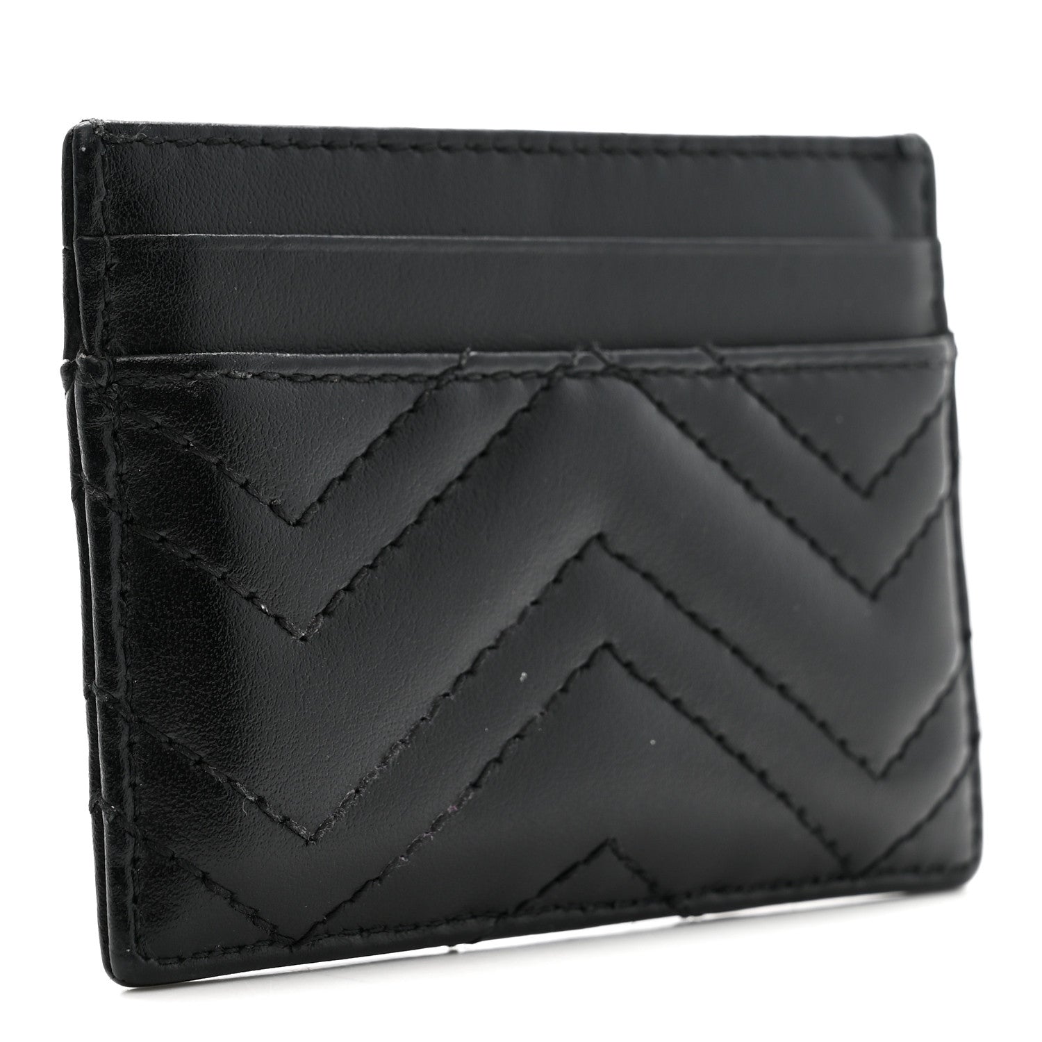 Gucci Calfskin Matelasse GG Marmont Card Holder Black 3 of 7