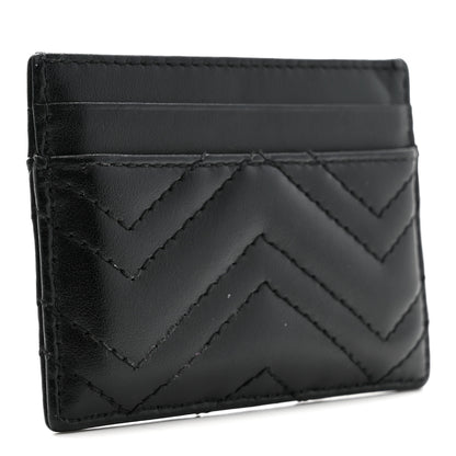 Gucci Calfskin Matelasse GG Marmont Card Holder Black 3 of 7