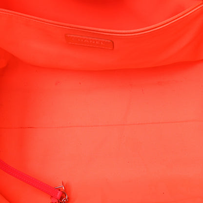 Chanel Mixed Fibers Calfskin Medium Deauville Tote Pink Orange 6 of 11
