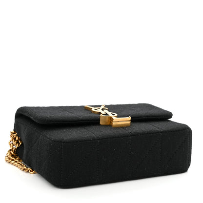 Saint Laurent Jersey Wool Patchwork Monogram Medium Jamie Baguette Black 4 of 9