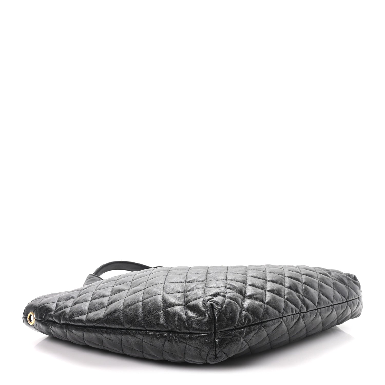 Saint Laurent Lambskin Quilted Maxi Icare Shopping Tote Black 4 of 10