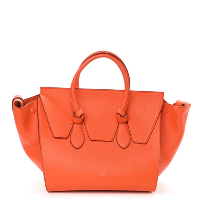 Celine Crisped Calfskin Small Tie Knot Tote Bright Orange 2 of 15