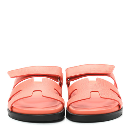 Hermes Epsom Womens Chypre Sandals 38 Rose Sorbet 2 of 7