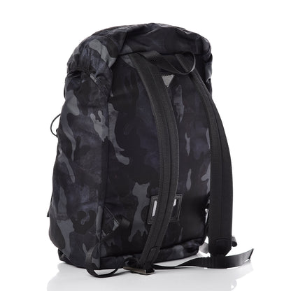 Prada Tessuto Nylon Camouflage Print Double Buckle Backpack Fumo 3 of 10