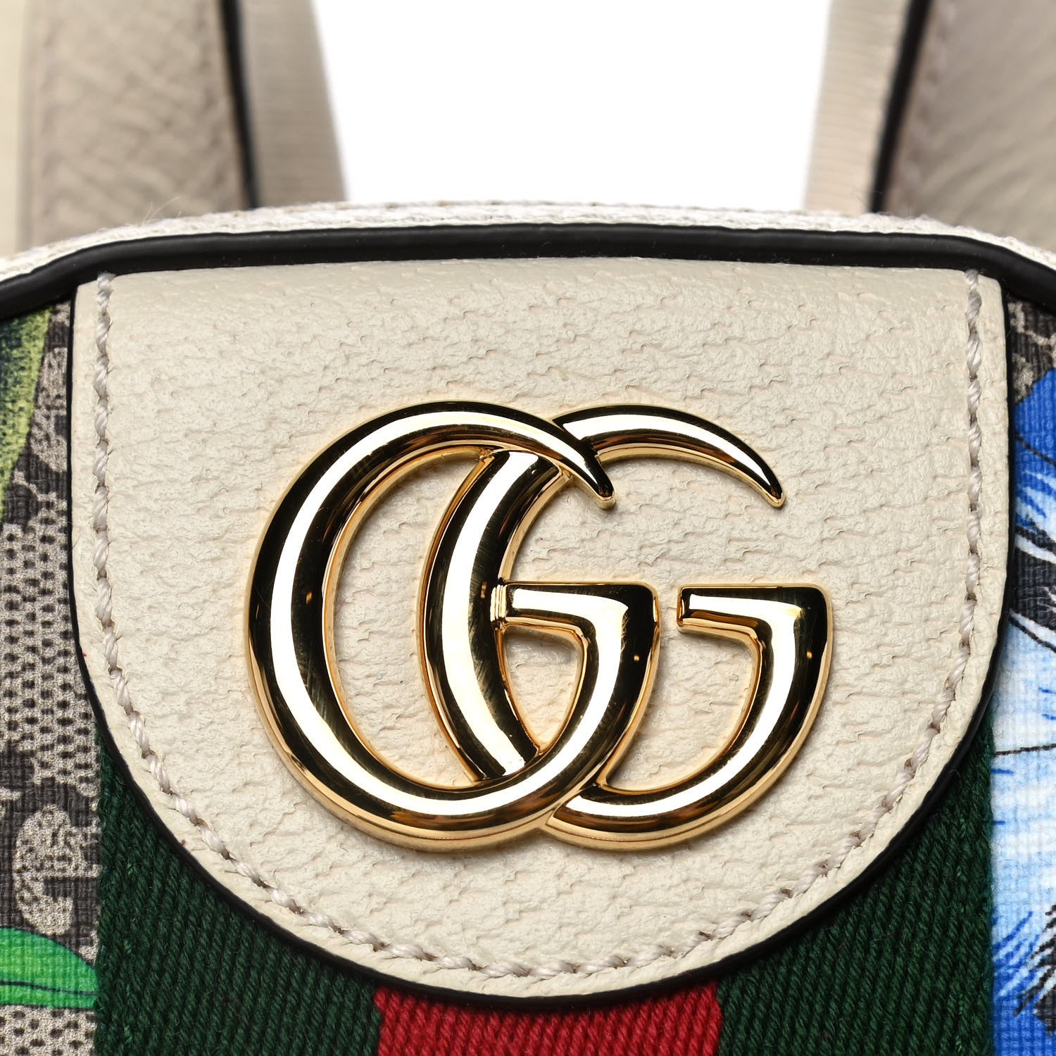 Gucci GG Supreme Monogram Flora Web Small Ophidia Day Backpack White 10 of 20