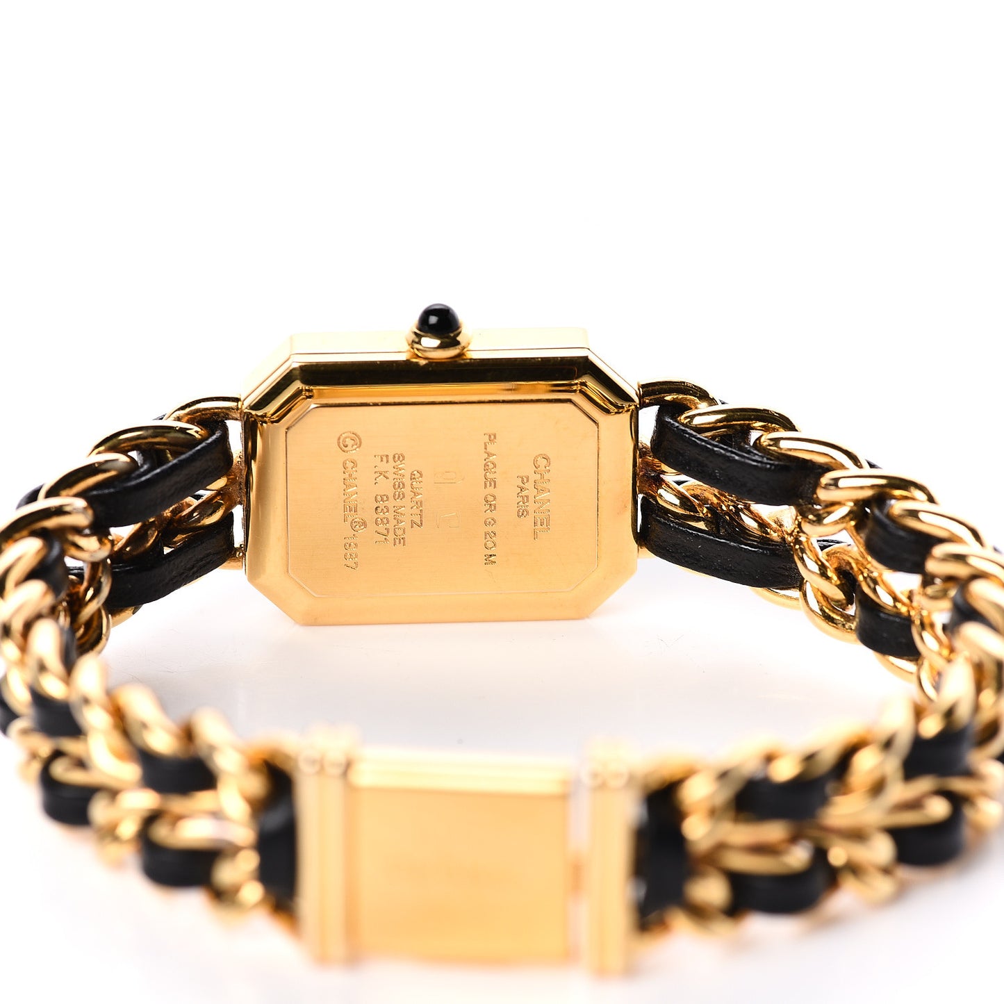 Stainless Steel Lambskin 20mm Chain Premiere Quartz Watch Gold L