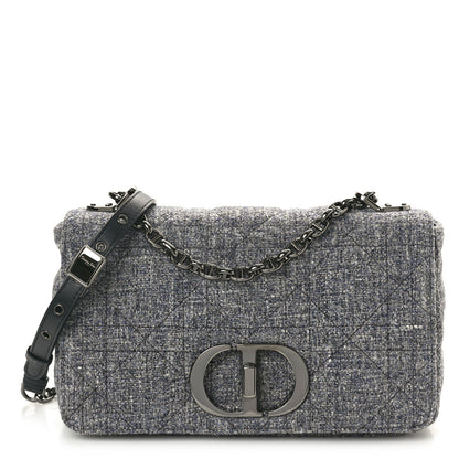 Christian Dior Tweed Macrocannage Medium Caro Bag Black 1 of 10